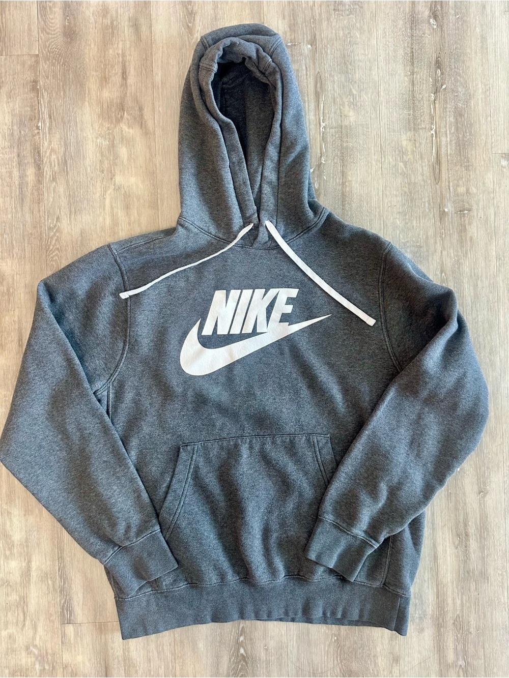 Nike Grey Pullover Hoodie, Medium